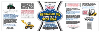 LUCAS HYDRAULIC OIL BOOSTER/STOP LEAK/12X1/QUART - Image 3