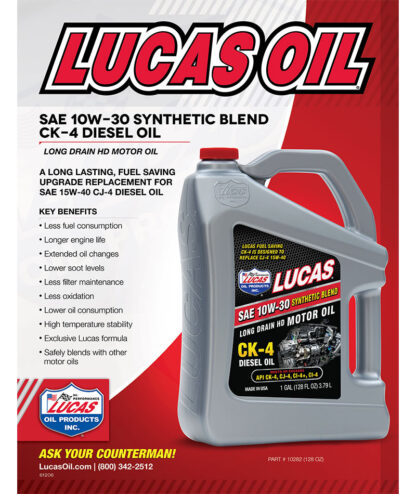 LUCAS SAE 15W-40 CK-4 TRUCK OIL/1X1/5 GALL PAIL - Image 2